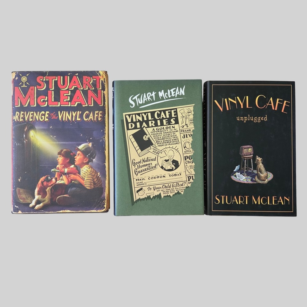 Stuart McLean Vinyl Cafe 3 Book Set Hardcover Revenge Diaries Unplugged CBC